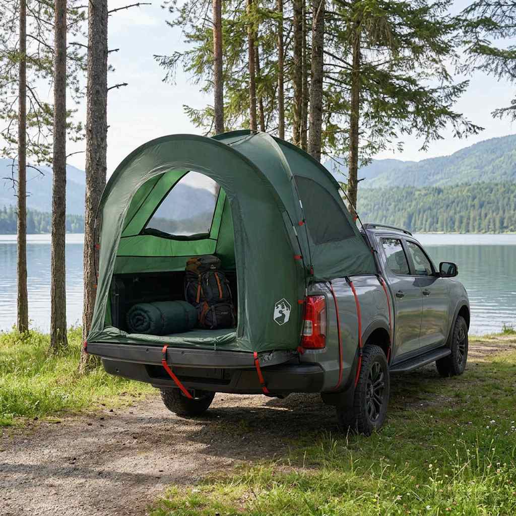 Autotent Legergroen 200 x 170 x 170 cm Polyester en staal