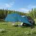 Autotent met dak Blauw 308 x 215 x 220 cm Polyester en staal