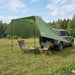 Autotent met dak Groen 350 x 250 cm Polyester en staal