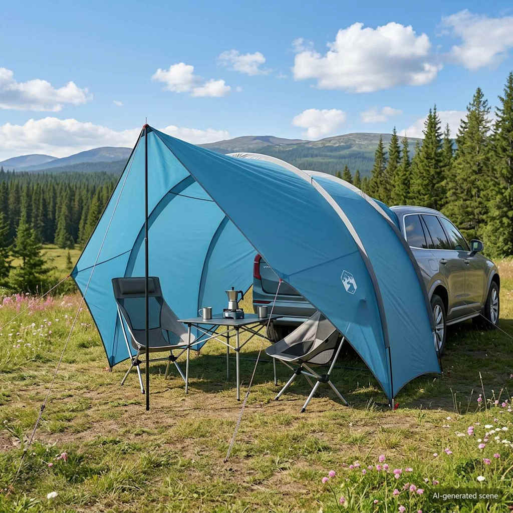 Tailgate Luifel Waterdicht Blauw 405 x 280 x 220 cm