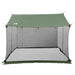 Campingzeil met gaaswanden Groen 340 x 260 x 220 cm
