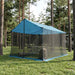 Campingzeil met gaaswanden Blauw 340 x 260 x 220 cm
