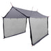 Campingzeil met gaaswanden Grijs en Oranje 340 x 260 x 220 cm