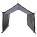Campingzeil met gaaswanden Grijs en Oranje 340 x 260 x 220 cm