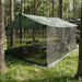 Campingzeil met gaaswanden Legergroen 340 x 260 x 220 cm