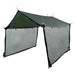 Campingzeil met gaaswanden Legergroen 340 x 260 x 220 cm