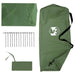Campingzeil met gaaswanden Groen 270 x 210 x 210 cm