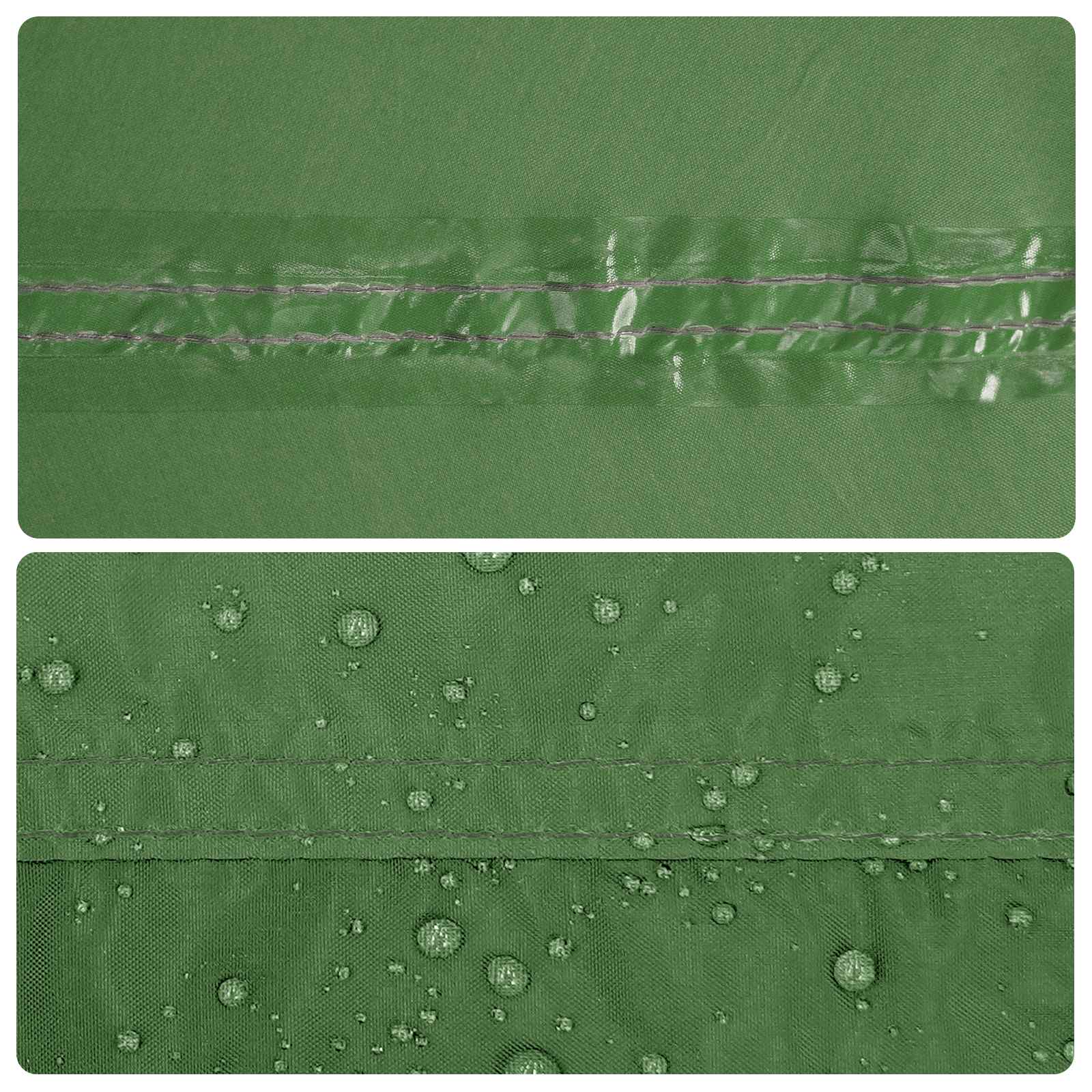 Campingzeil met gaaswanden Groen 270 x 210 x 210 cm