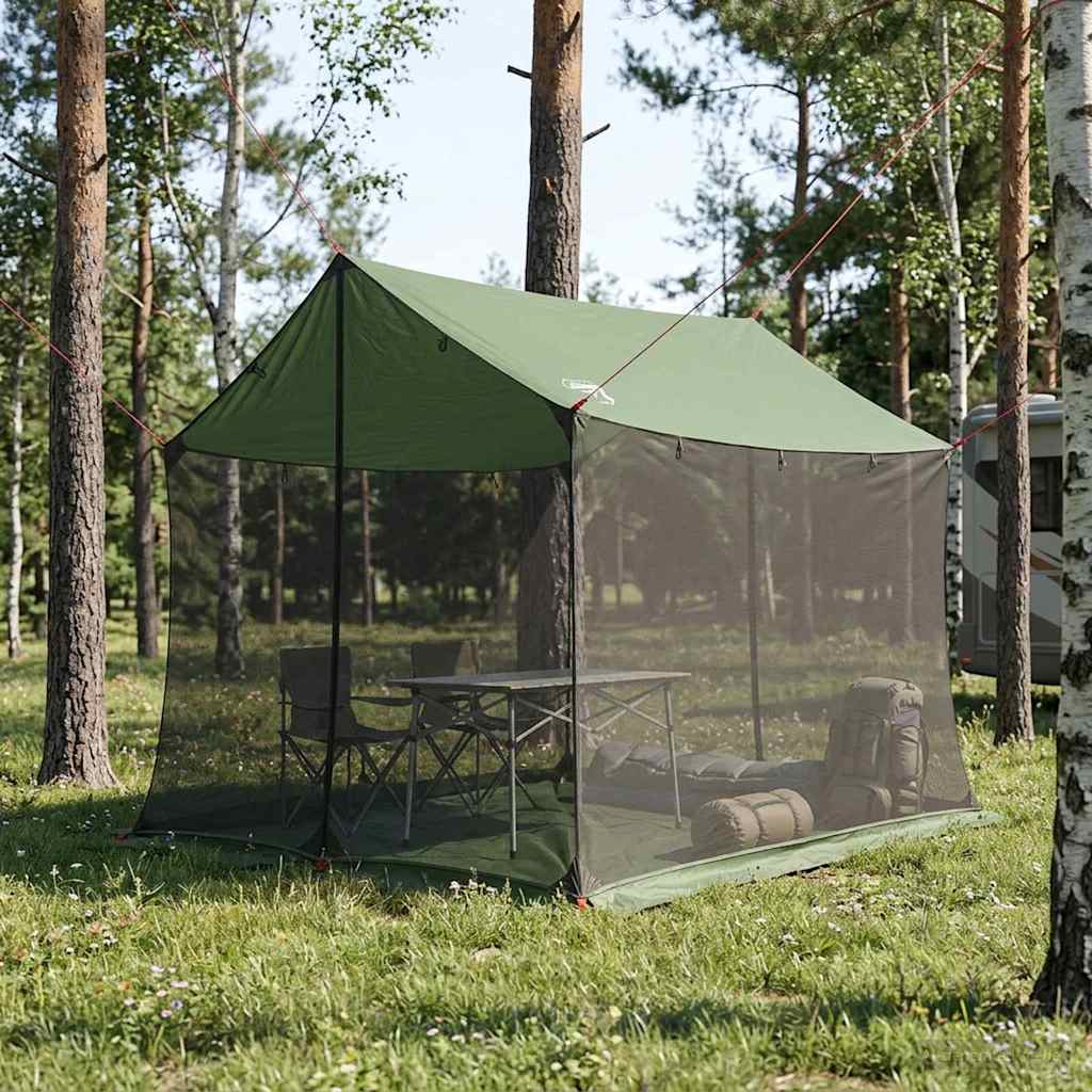 Campingzeil met gaaswanden Groen 270 x 210 x 210 cm