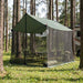 Campingzeil met gaaswanden Legergroen 270 x 210 x 210 cm