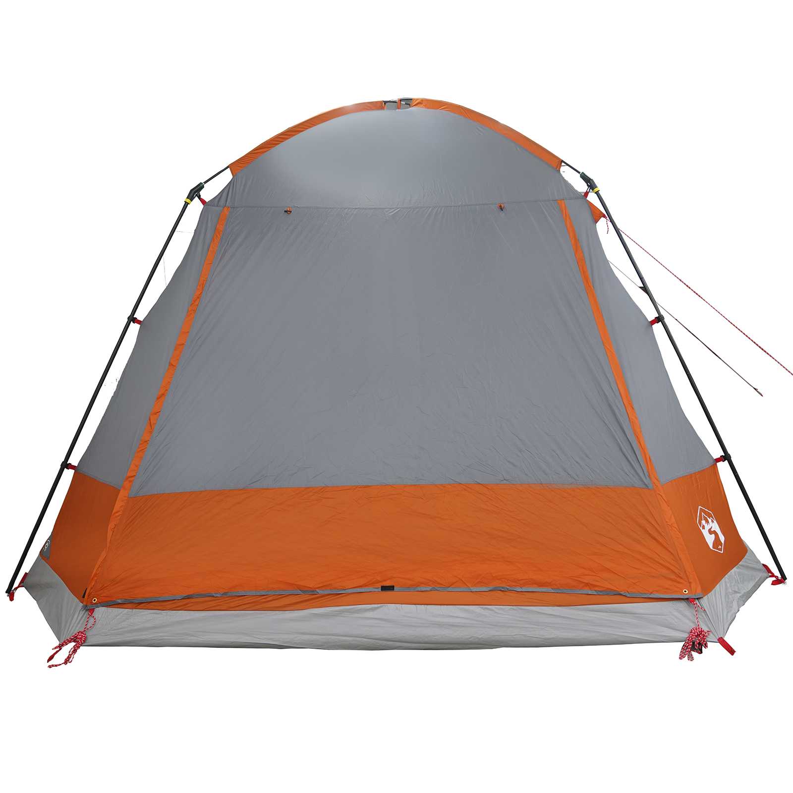 Huisje Tent Grijs en Oranje 12-Persoons Polyester en staal