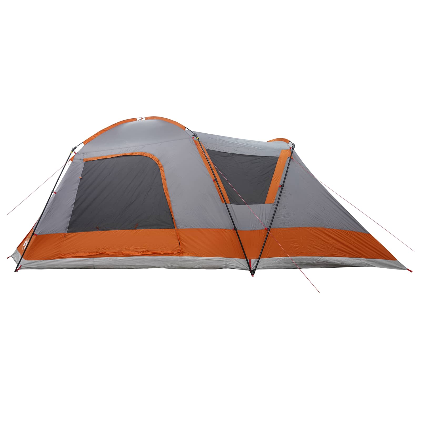 Huisje Tent Grijs en Oranje 12-Persoons Polyester en staal