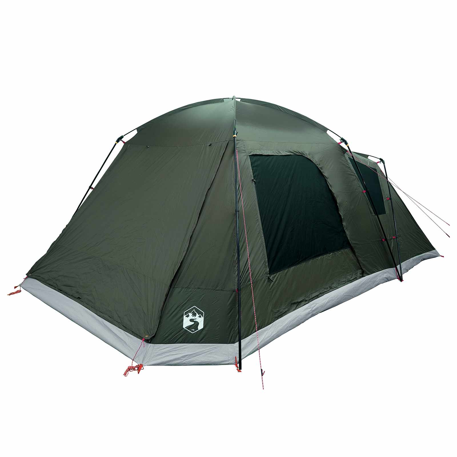 Huisje Tent met dak Leger groen 12-Persoons Polyester en staal