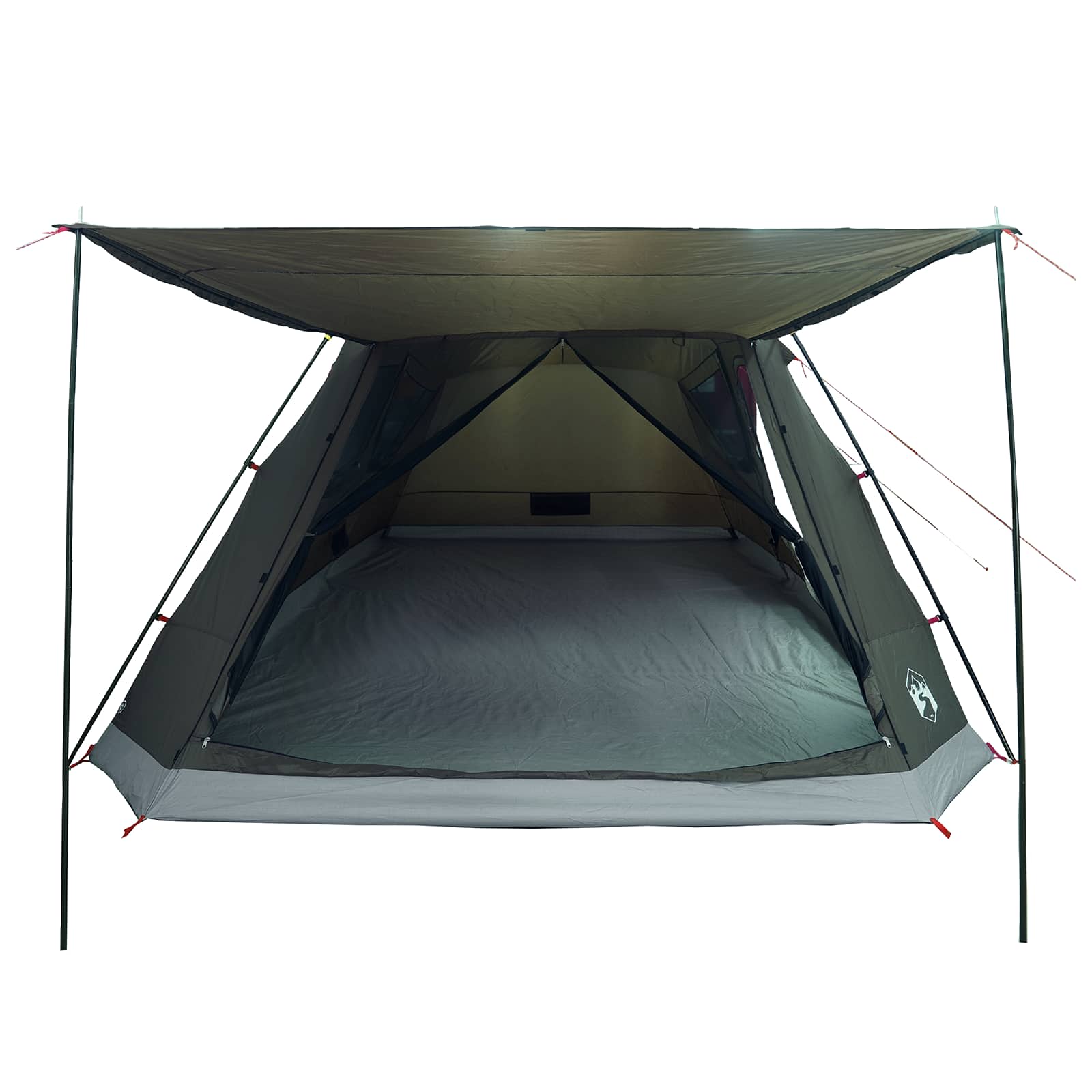Huisje Tent met dak Leger groen 12-Persoons Polyester en staal