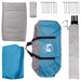 Huisje Tent met dak Blauw 8-persoons Polyester en staal
