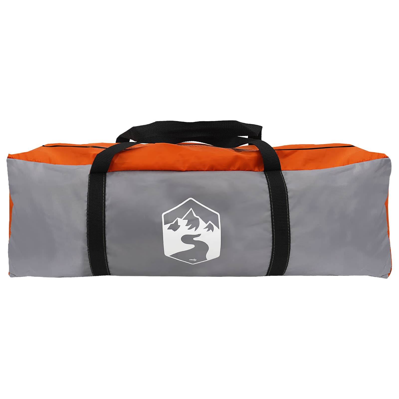 Huisje Tent Grijs en Oranje 8-persoons Polyester en staal