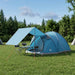 Huisje Tent met dak Blauw 4-persoons Polyester en staal