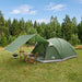 Huisje Tent met dak Groen 6-persoons Polyester en staal