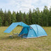 Huisje Tent met dak Blauw 6-persoons Polyester en staal