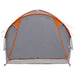 Huisje Tent Grijs en Oranje 6-persoons Polyester en staal