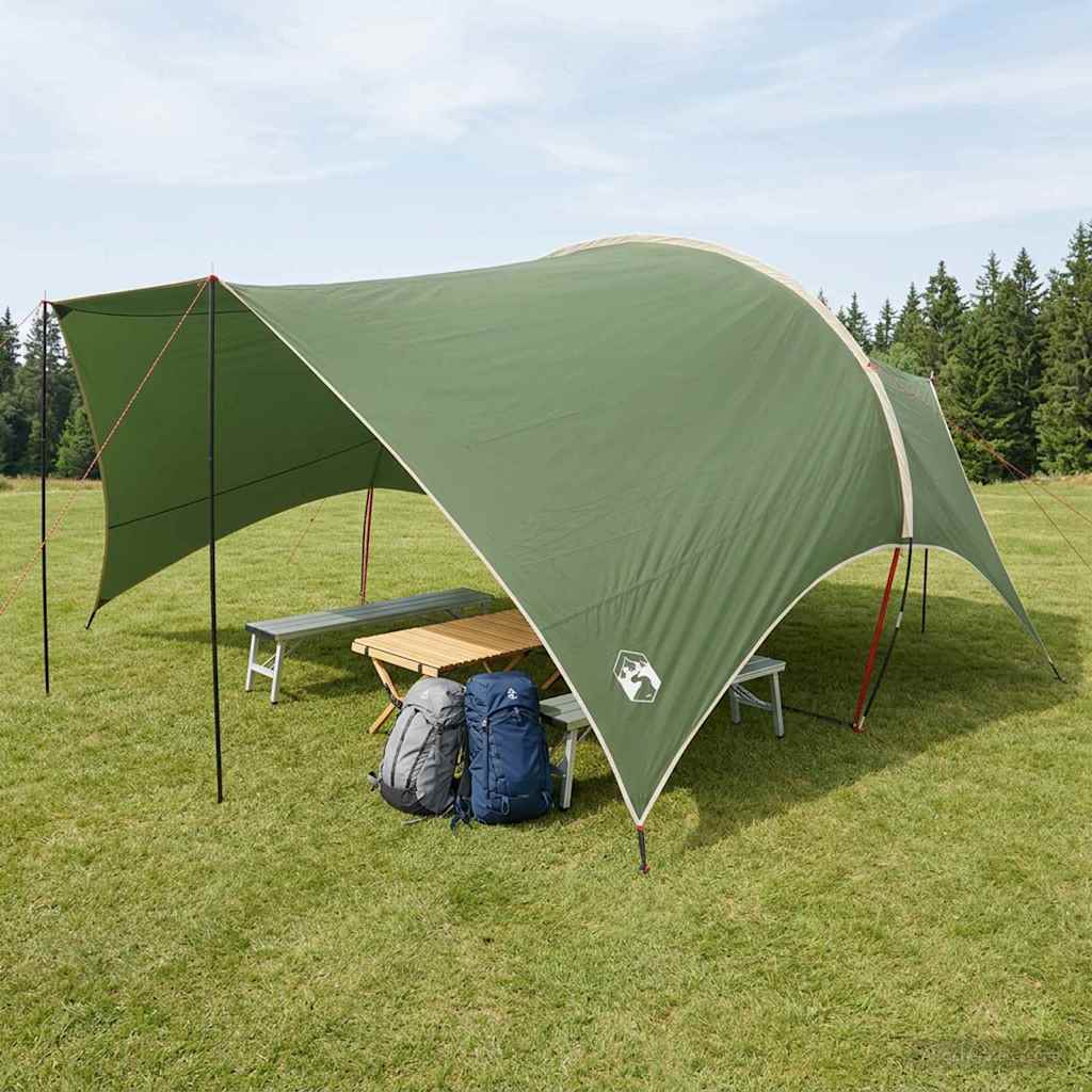 Camping Tarp Waterbestendig Groen 550 x 400 x 230 cm