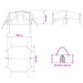 Camping Tarp Waterbestendig Groen 550 x 400 x 230 cm