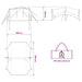 Camping Tarp Waterbestendig Grijs en Oranje 550 x 400 x 230 cm
