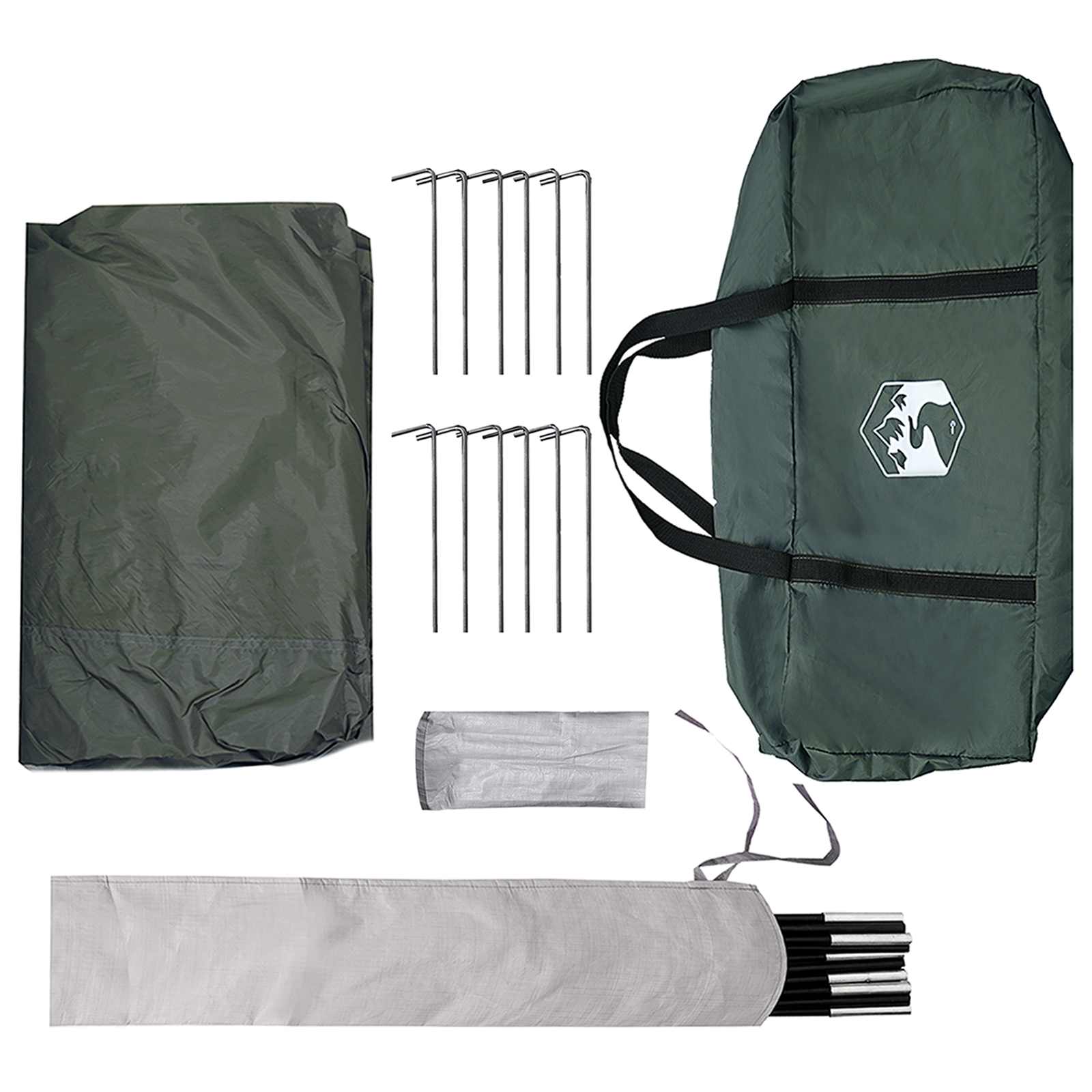 Camping Tarp Waterbestendig Legergroen 550 x 400 x 230 cm