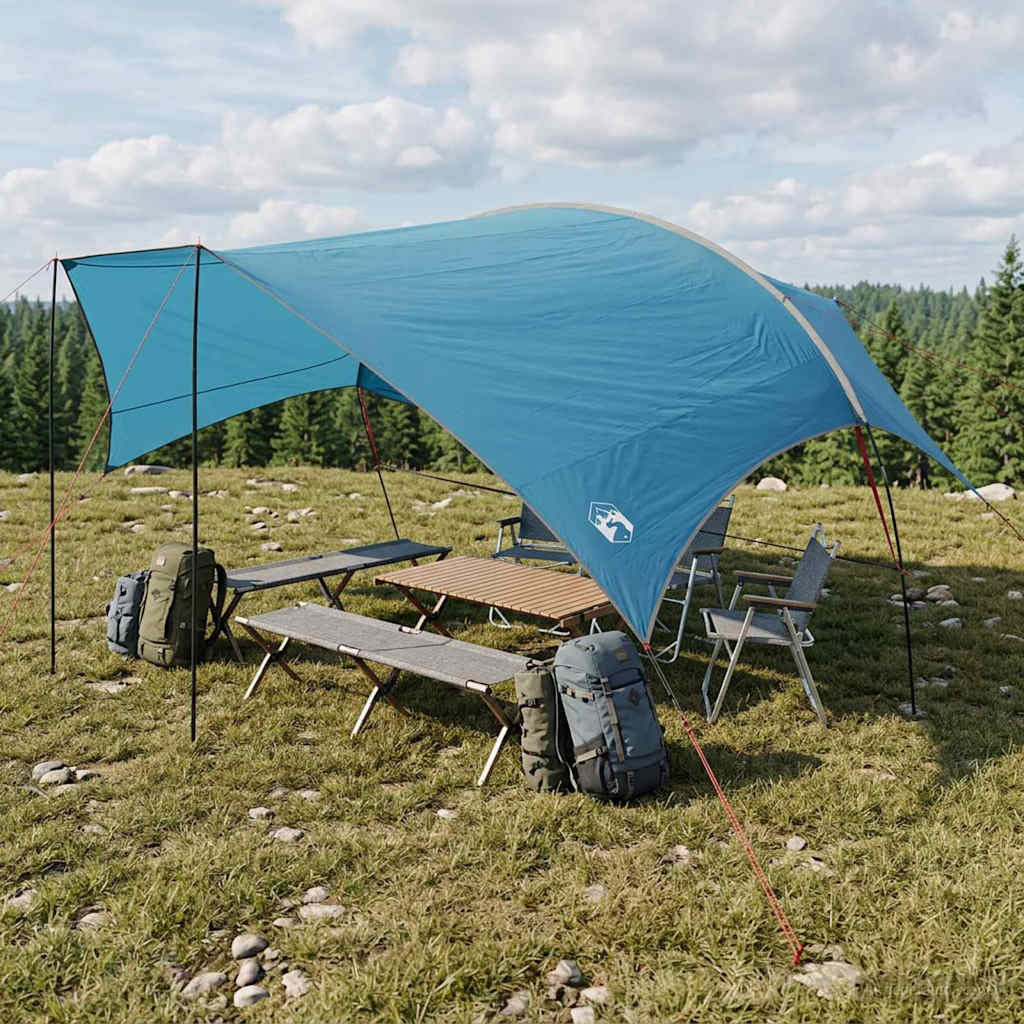 Camping Tarp Waterbestendig Blauw 695 x 580 x 200 cm