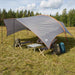 Camping Tarp Waterbestendig Grijs en Oranje 695 x 580 x 200 cm