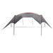 Camping Tarp Waterbestendig Grijs en Oranje 695 x 580 x 200 cm