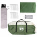Gezinstent met dak Groen 450 x 400 x 265 cm Polyester en staal