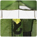 Gezinstent met dak Groen 450 x 400 x 265 cm Polyester en staal
