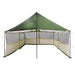 Gezinstent met dak Groen 450 x 400 x 265 cm Polyester en staal