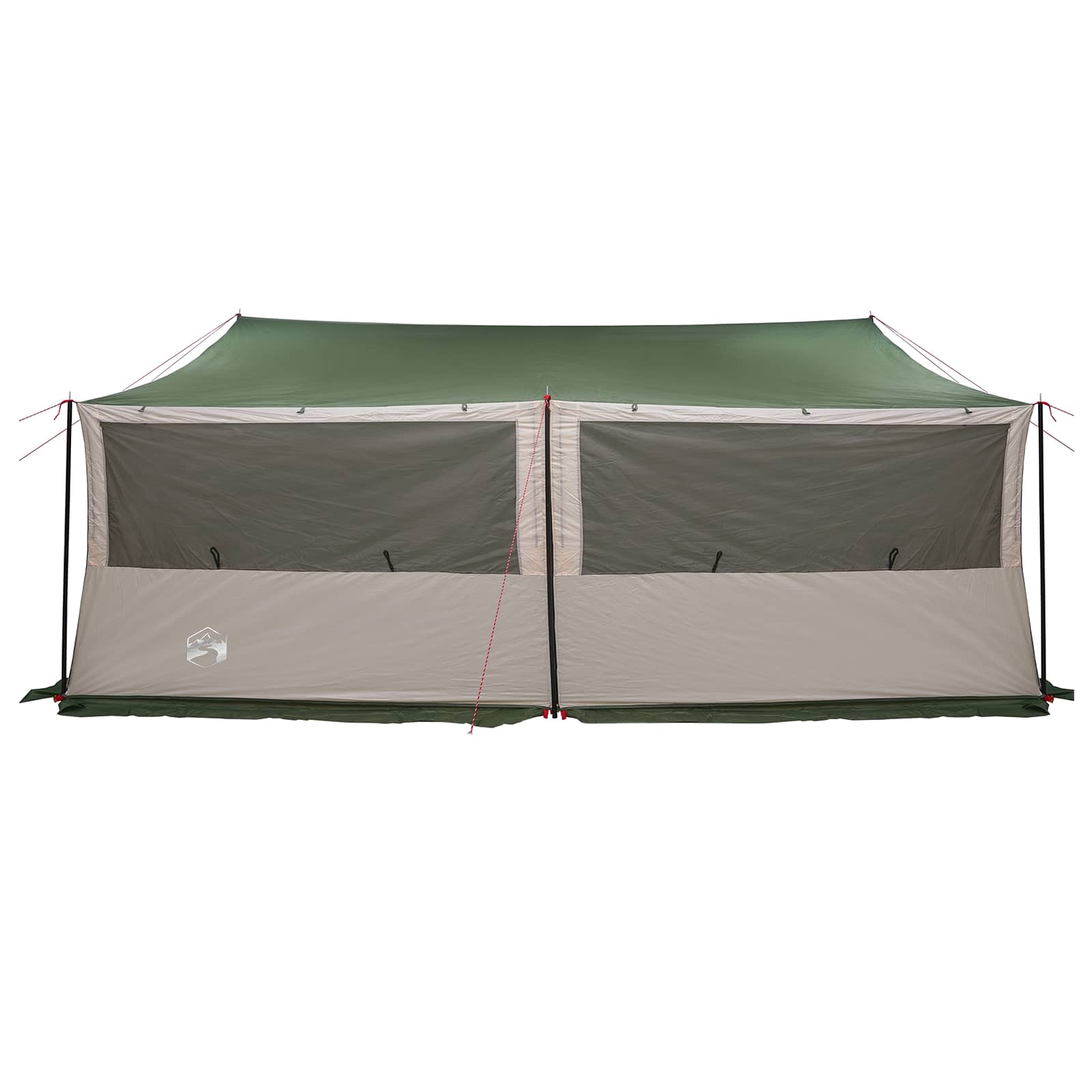 Gezinstent met dak Groen 600 x 400 x 268 cm Polyester en staal