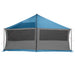 Gezinstent met dak Blauw 600 x 400 x 268 cm Polyester en staal