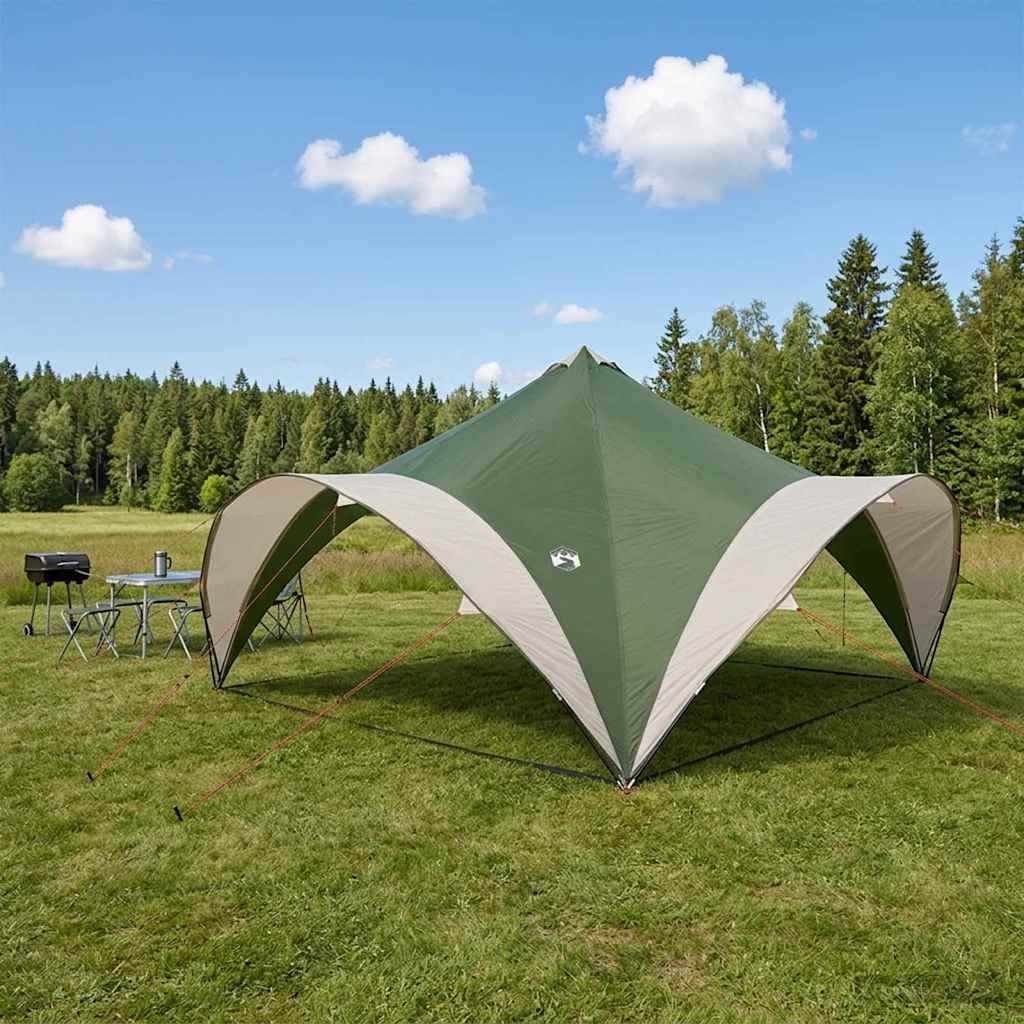 Partytent met dak Groen 500 x 500 x 350 cm Polyester en staal