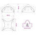 Partytent met dak Groen 500 x 500 x 350 cm Polyester en staal