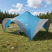 Partytent met dak Blauw 500 x 500 x 350 cm Polyester en staal