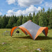 Partytent Grijs en Oranje 500 x 500 x 350 cm Polyester en staal