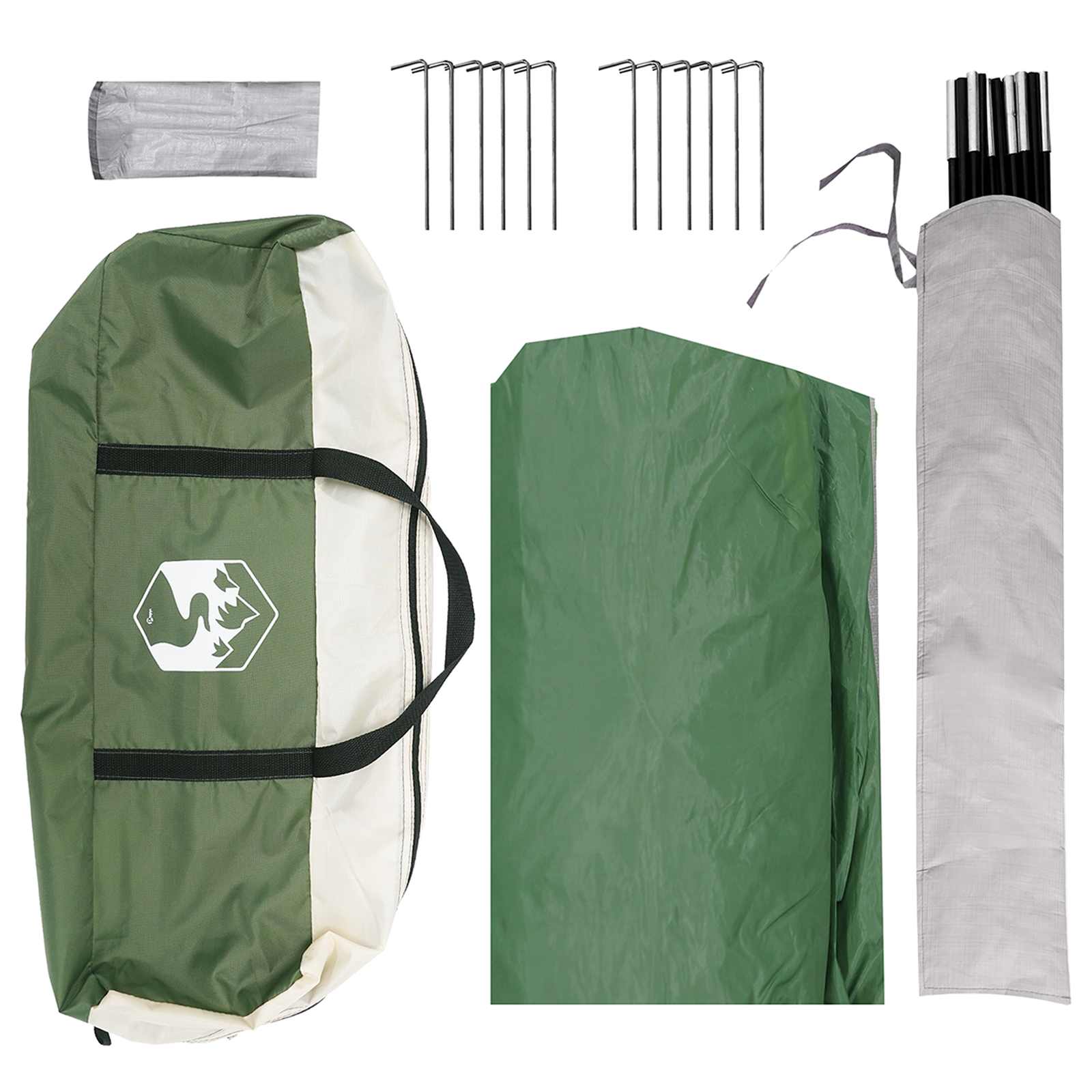 Partytent met dak Groen 600 x 600 x 400 cm Polyester en staal