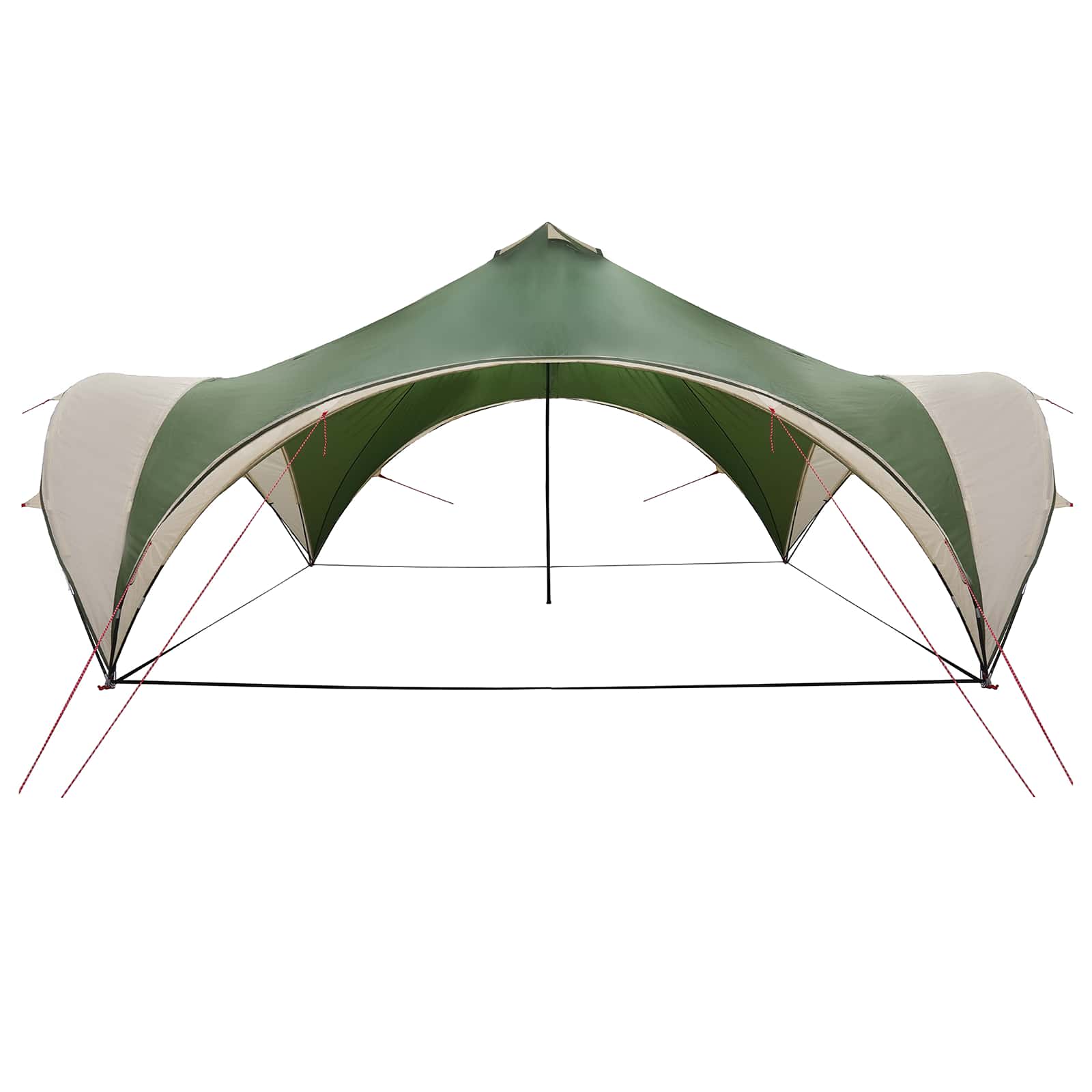 Partytent met dak Groen 600 x 600 x 400 cm Polyester en staal