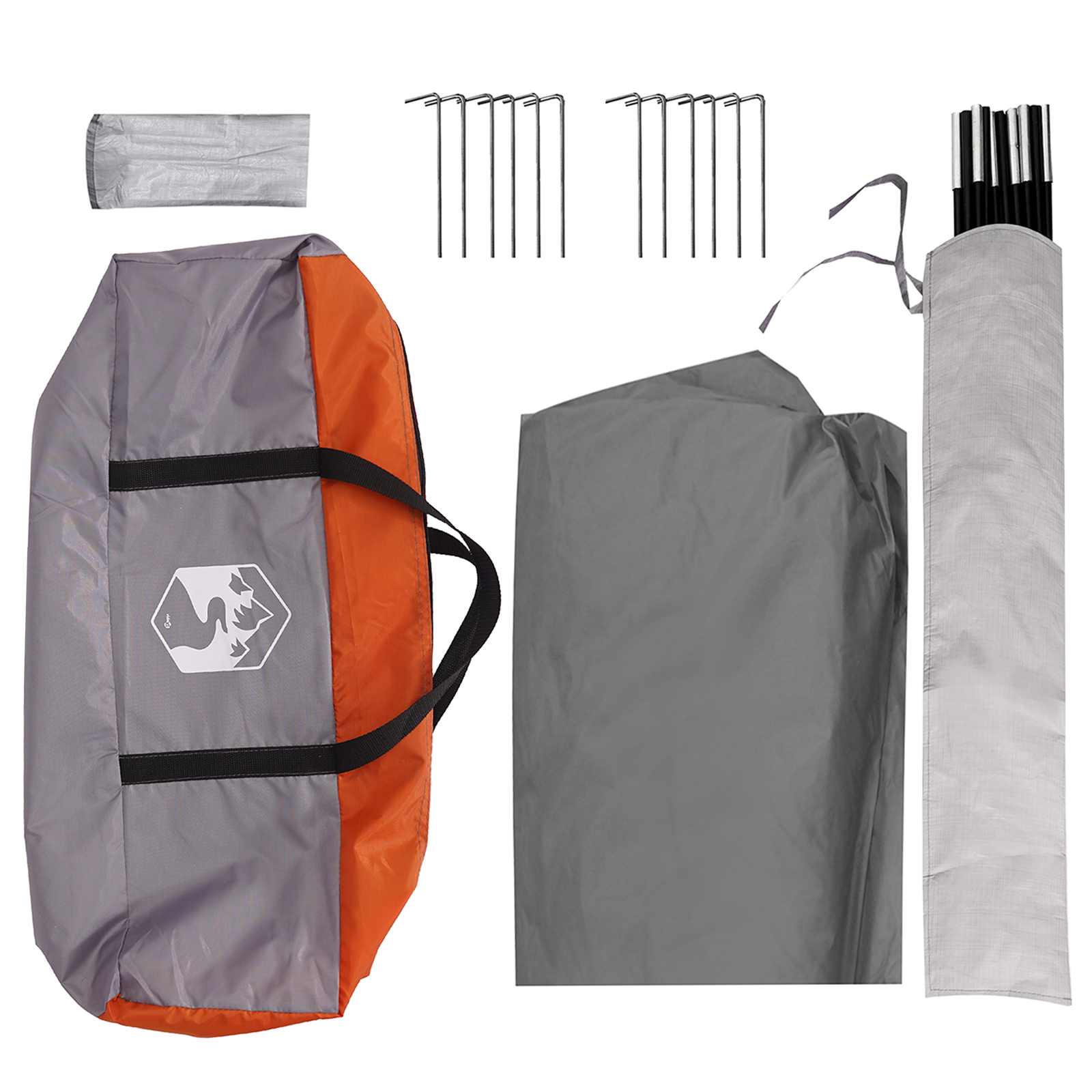 Partytent Grijs en Oranje 600 x 600 x 400 cm Polyester en staal