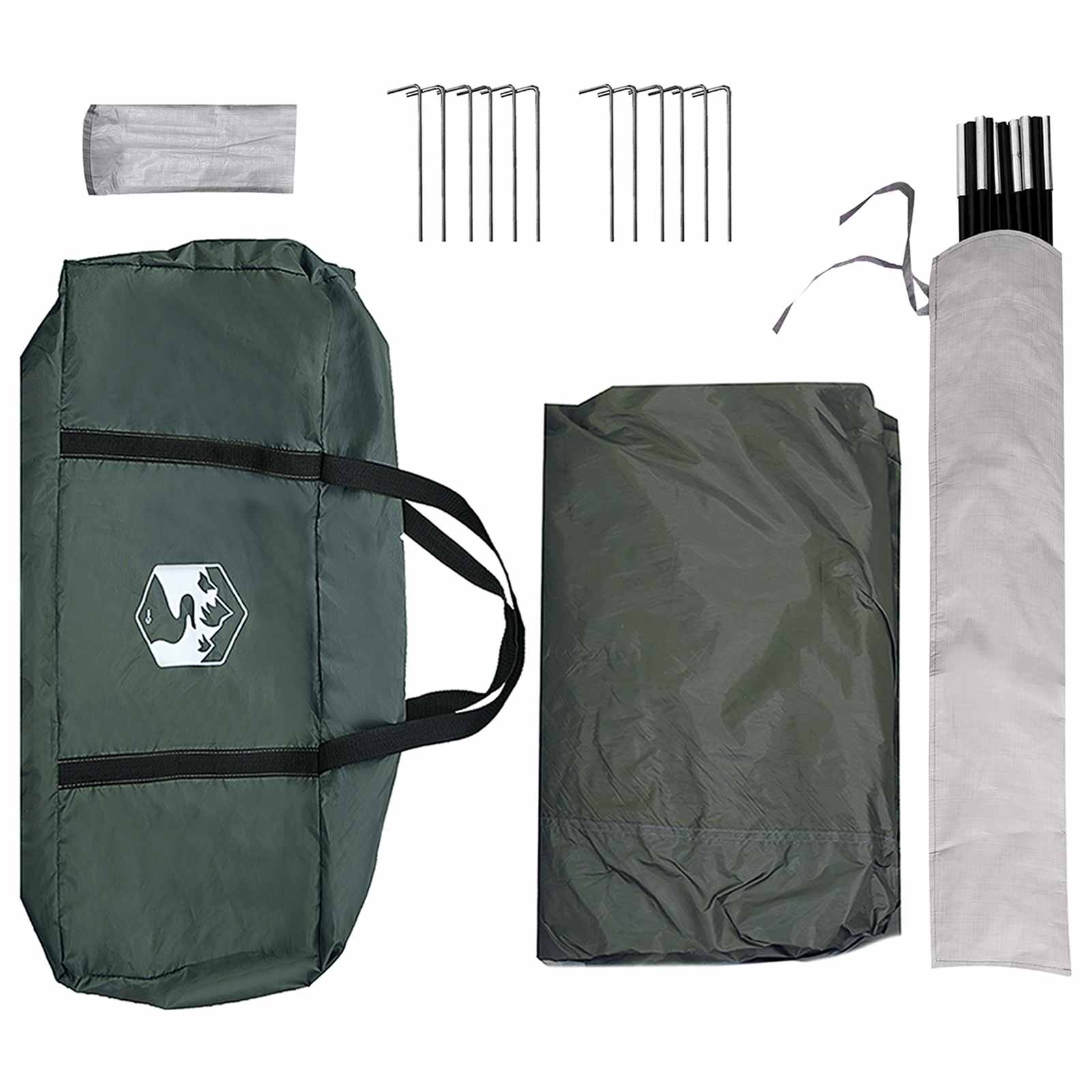 Partytent Leger groen 600 x 600 x 400 cm Polyester en staal