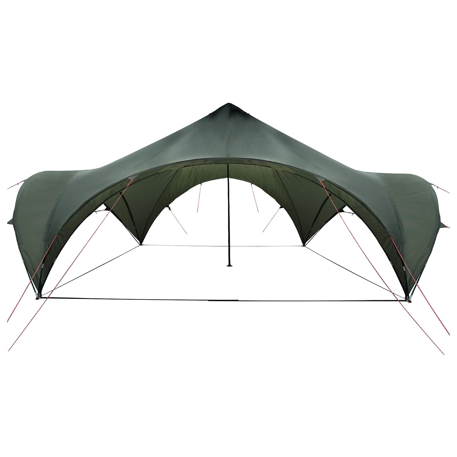 Partytent Leger groen 600 x 600 x 400 cm Polyester en staal