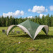 Partytent met dak Groen 400 x 400 x 320 cm Polyester en staal