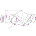 Partytent met dak Groen 400 x 400 x 320 cm Polyester en staal