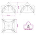 Partytent met dak Groen 400 x 400 x 320 cm Polyester en staal