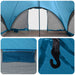 Tipi Tent met dak Blauw 18-Persoon Polyester en staal