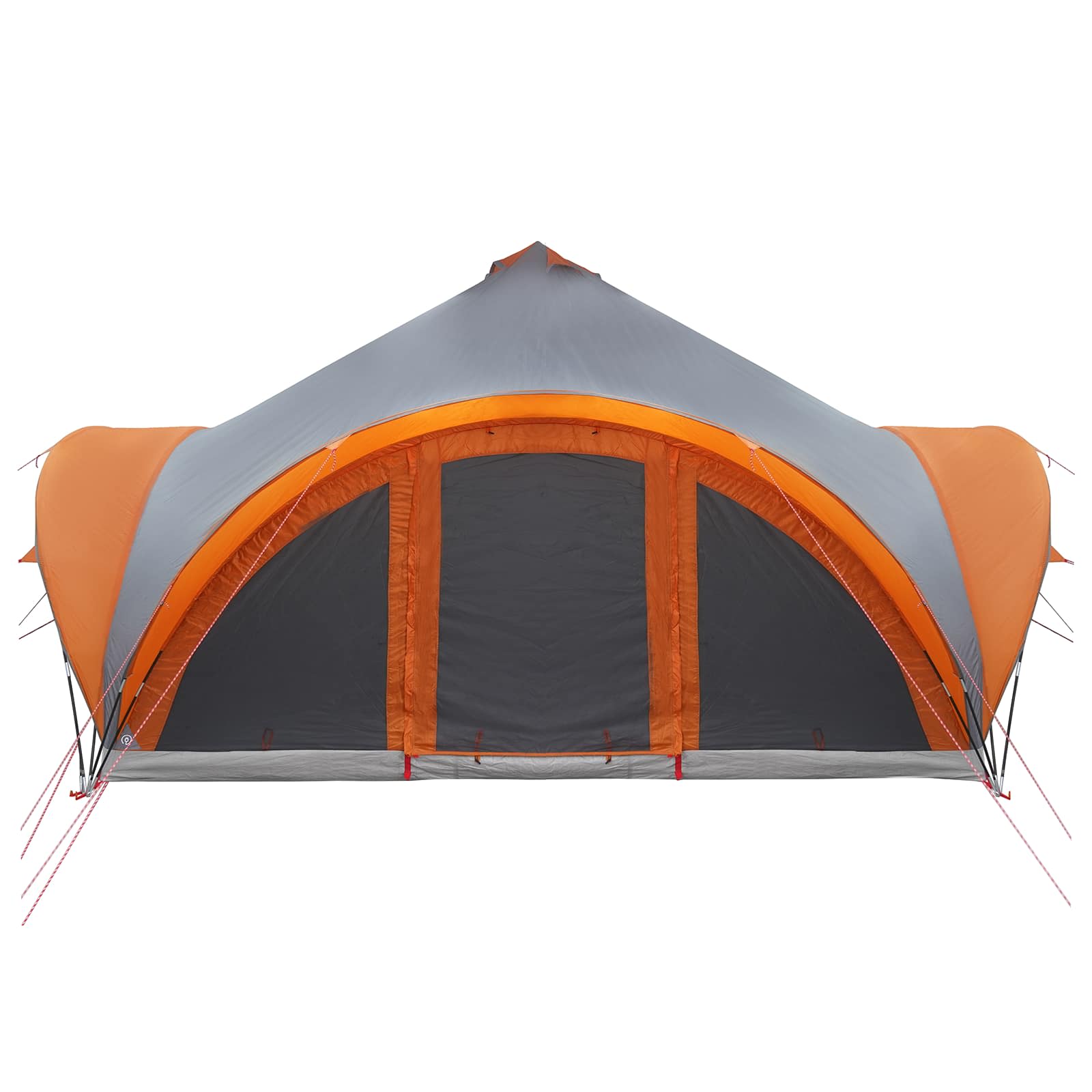 Tipi Tent met dak Grijs en Oranje 18-Persoon Polyester en staal